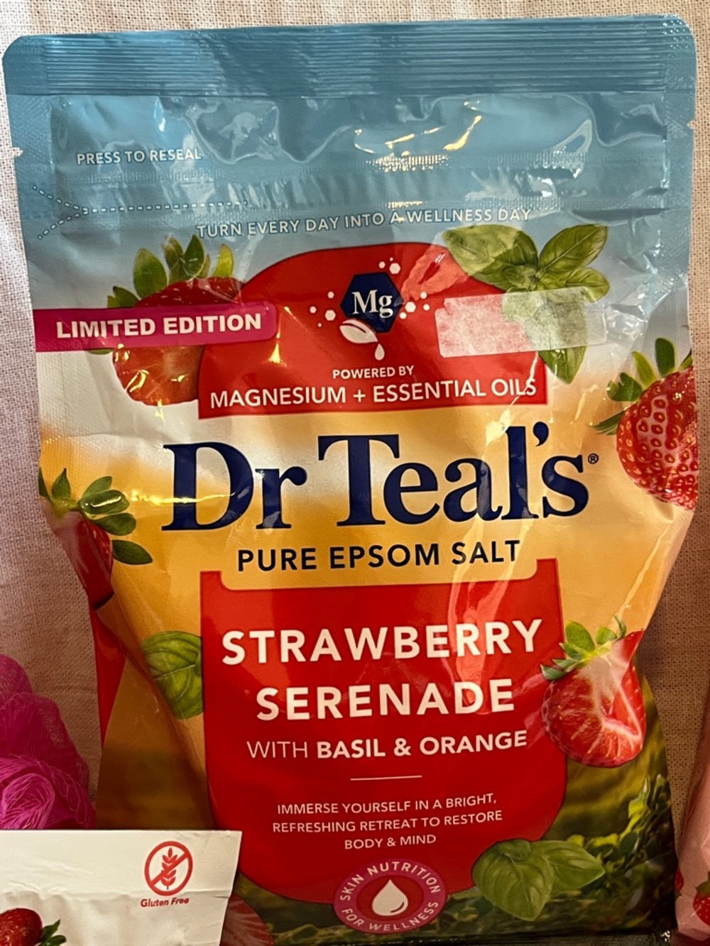 Strawberry-Themed Gift Bundle with Dr Teal's Epsom Salt - Picture 8 of 8